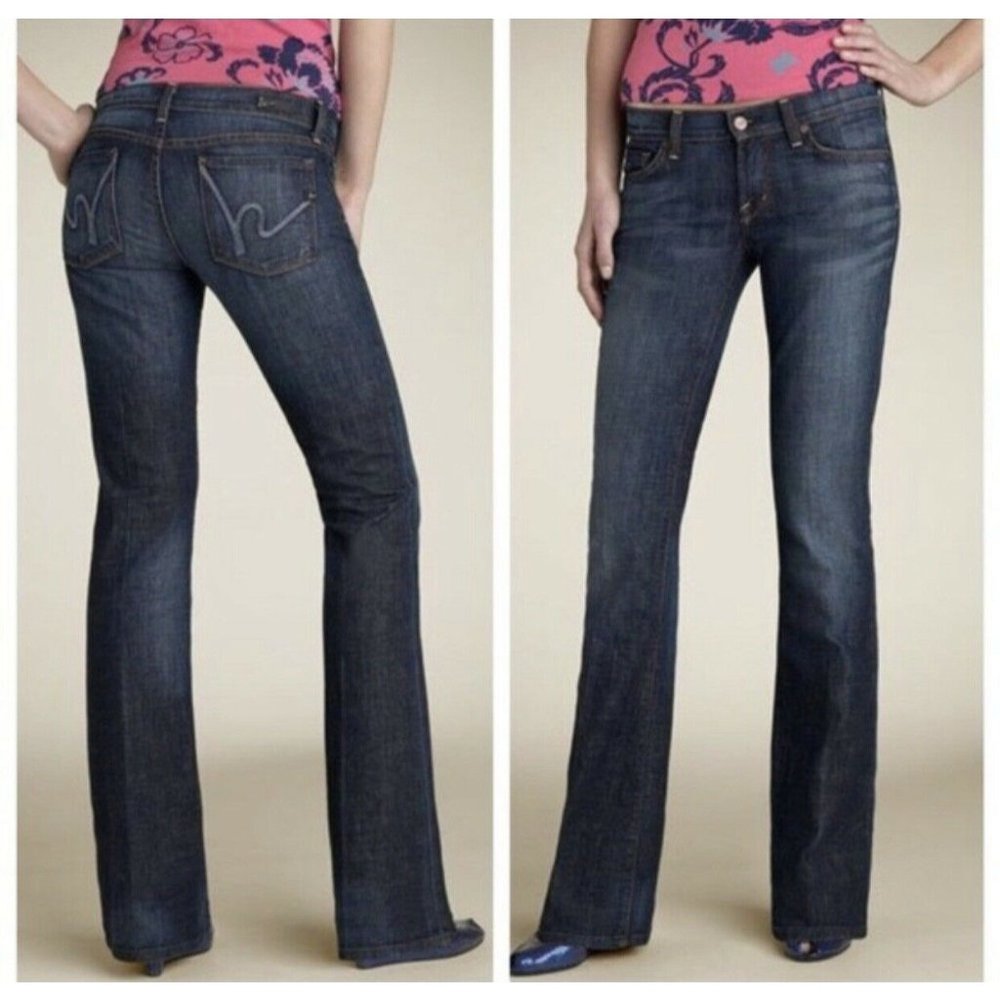 Citizens Of Humanity Margo #085 Low Waist Bootcut Stretch Jeans Sz 29 Dark Wash